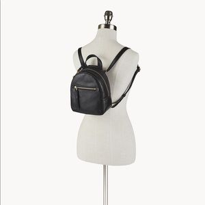 Fossil Megan Black Leather Backpack